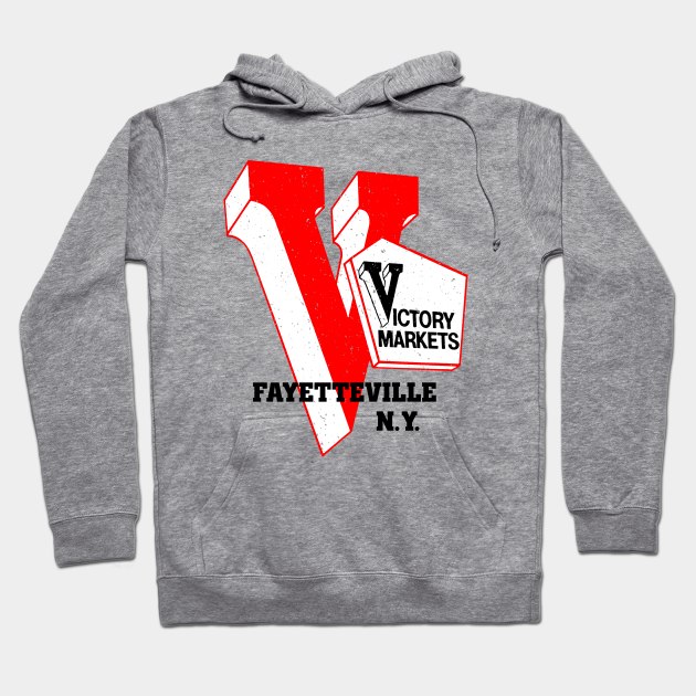 Victory Market Former Fayetteville NY Grocery Store Logo Hoodie by MatchbookGraphics